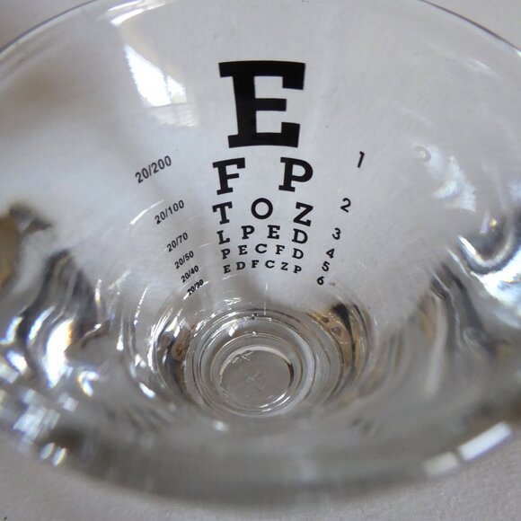 RESTORATION HARDWARE EYE CHART SHOT GLASS SET OF 4 NOVELTY BARWARE - Picture 2 of 7